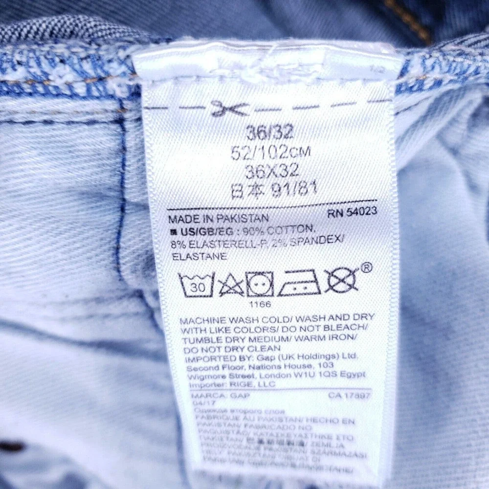 GAP 1969 Slim Blue Jeans Men Size 33W x 32L Denim Casual Pants